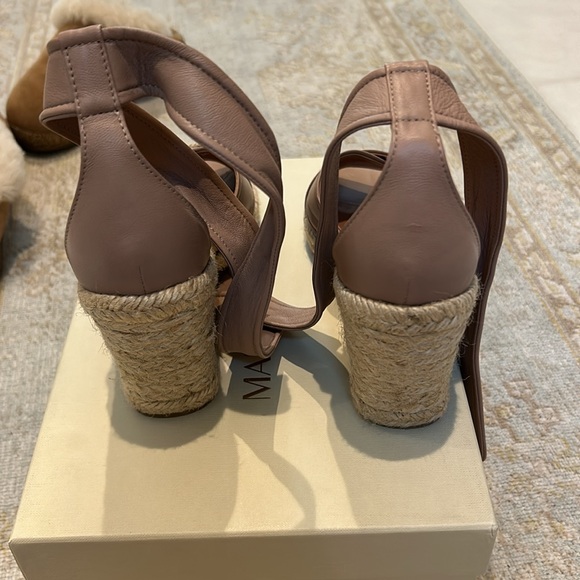 Ankle tie leather wedge - Picture 4 of 5